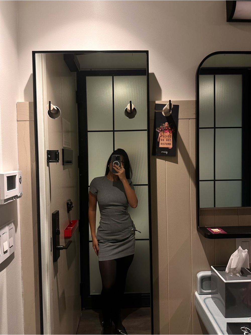 Zara Gray Ruched Side Bodycon Dress